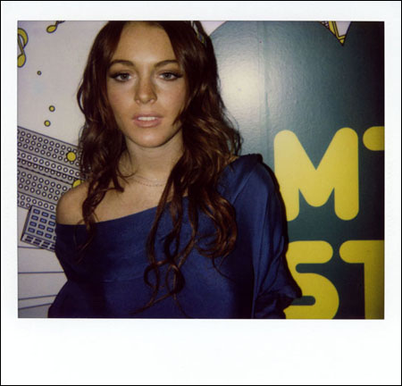 Lindsay Lohan Celebrity Polaroid by Jeremy Kost Art Basel exhibit