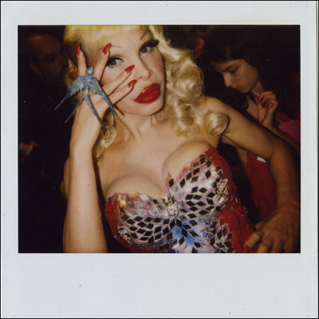 Amanda LePore Heatherette fashion show Celebrity Polaroid by Jeremy Kost 