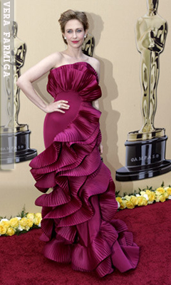  2010 Oscars 82nd Academy Awards Best and Worst Dresses Vera Farmiga hot pink Marchesa gown