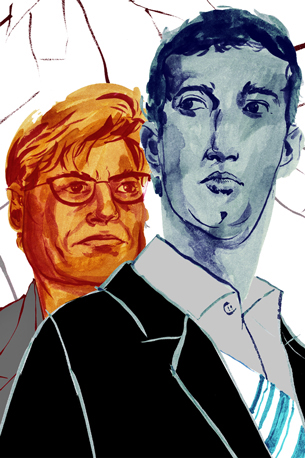 Zuckerberg and Sorkin Featured Illustration