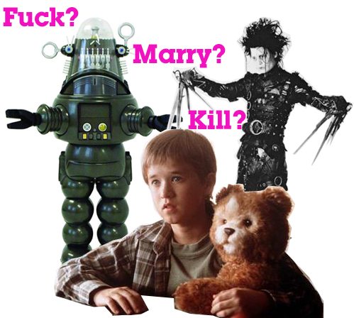 Fuck, Marry, Kill: The Robot Edition.